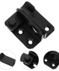 Hardcore Stainless Steel Flip Latch Heavy Duty Gate Bolt Safety Lock For Outdoor Yard And Fence Doors Rust Proof Two Pack close-up view of black latch mechanism