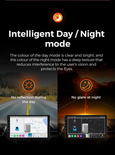 Honda Civic 2016 2021 Aftermarket Car Stereo Wireless CarPlay Android Auto GPS Navigation 9 Inch Head Unit day night mode