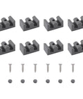 8 Pack Framed Sliding Shower Door Bumpers, Clear Motion Buffer Pads For 10mm Thick Glass Doors, Anti Collision Stoppers For Bathroom Enclosure Tracks, Easy Install, gray rubber pieces and screws