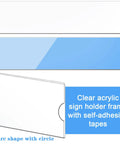 Clear 8 Inch Acrylic Name Plate Holder 2x8 Inch Wall Sign Display Pack of 20 with Sticky Tape for Desks and Doors