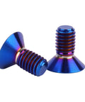 Beefy Titanium Torx Bolts M5x10mm Countersunk Flat Head Fully Threaded Burnt Blue Finish Pack Of 10 Grade 5 Ti 6Al 4V Alloy