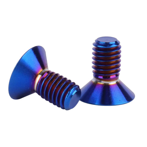 Beefy Titanium Torx Bolts M5x10mm Countersunk Flat Head Fully Threaded Burnt Blue Finish Pack Of 10 Grade 5 Ti 6Al 4V Alloy