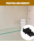 Dark Steel Shower Glass Hinge Set Four Pairs Heavy Duty Glass Door Hinges And Clamp Hardware for cabinets.