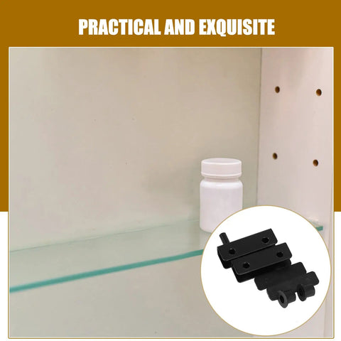 Dark Steel Shower Glass Hinge Set Four Pairs Heavy Duty Glass Door Hinges And Clamp Hardware for cabinets.