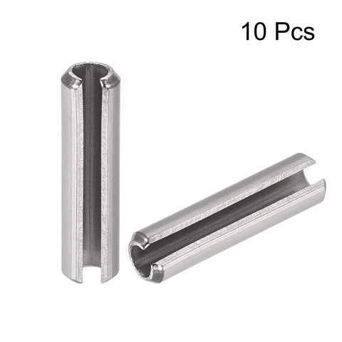 Slotted Spring Pin M5 x 30mm 304 Stainless Steel Roll Pin Dowel Pin Plain Finish Axial Slotted With Chamfered Ends For Precise Positioning Durable Fasteners 10 Pack