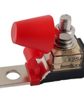 Heavy Duty 125A MRBF Terminal Fuse Block For 58V DC Systems Featuring Single M8 Stud with protective cap.