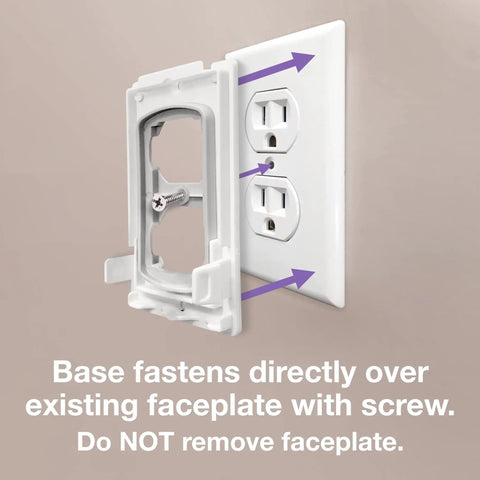 Kid Safe Outlet Covers 2 Pack Keeps Wall Sockets Covered While In Use And Prevents Curious Toddler Hands From Getting Shocked While Electronics Stay Plugged In With Easy Twist On CK030