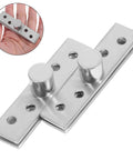 2 Pack Stainless Steel Hidden Pivot Hinges With 360 Degree Rotation For Hidden Doors And Cabinets in close-up view