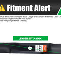 Replacement 7 Star Mounting Pattern Blades For 48 Inch John Deere Deck Mowers And 48 Inch Zero Turn Tractors D160 E160 E170 E150 LA145 LA140 GY20852 GX21784 Compatible For A Clean Cut Every Time, shown with fitment alert and blade length.