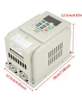 Pro Grade 3HP 2.2kW 220V VFD Drive Inverter Converts Single Phase to 3 Phase For 2.2kW AC Motors with AT1 2200X, top view.