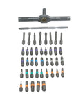 Kick Your Diy Game Up A Notch With This Pro Grade 43 Pc Ratchet Screwdriver Kit Plus 40 Assorted Bits For Torx Hex Fasteners Built Tough With Light Weight Aluminum Handle To Tackle Any Home Or Auto Repair Job In Style. 43-piece ratchet screwdriver kit with aluminum handle and assorted bits