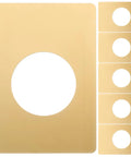 6pcs Stainless Steel Door Lock Repair Plate Kit for Knob And Handle. Durable Rustproof Lever Fixing Cover Coating Keeps Kitchen And Bathrooms Airtight. Universal Fit Rectangle Reinforcer Fills Hole Perfectly For Old Hardware Fixes. gold door hole cover plates