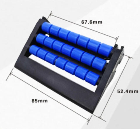 4 Pack 85mm Wide A Shaped Conveyor Plastic Chain Plate Ball Transfer Plate White For Smooth Line Transfer On Belt And Roller Conveyors In Industrial Settings And Easy Assembly showing dimensions