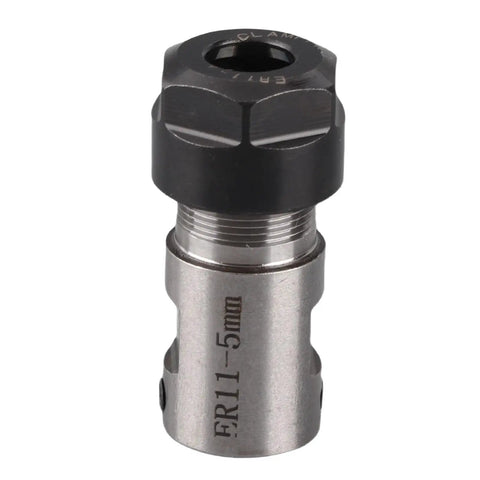 Close-up of a single ER11 spring collet with 5 mm shaft holder from Seven Piece ER11 Spring Collets Set 1 To 7 mm for precise CNC machining.