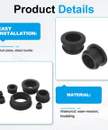 Set Of 5 Silicone Wire Grommets For 21mm Mounting Hole, 26mm Top Diameter, 3mm Thick, 16.5mm Inner Hole, easy installation