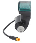 Rugged Waterproof ABS Handlebar Switch Lock For Electric Scooters, 10 Inch 3 Pin Digital Battery Power Display Toggle Lock With Keys