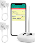 Smart Water Leak Detector Sensor With 95dB Alarm, Email And App Alerts, No Subscription Fee, WiFi Flood Monitor kit with phone display