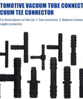 BELOMI 113-piece nylon vacuum hose connector set with T, straight, and barbed fittings for automotive hoses