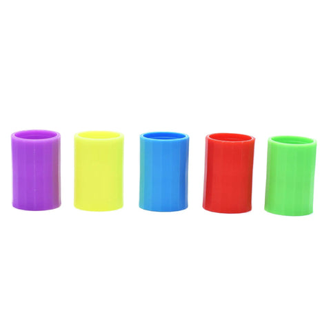 Five colorful tubes from Plastic Tornado Bottle Connectors Kit With Vortex Tubes For Science Experiments Five Color Set Of Cyclone Tubes