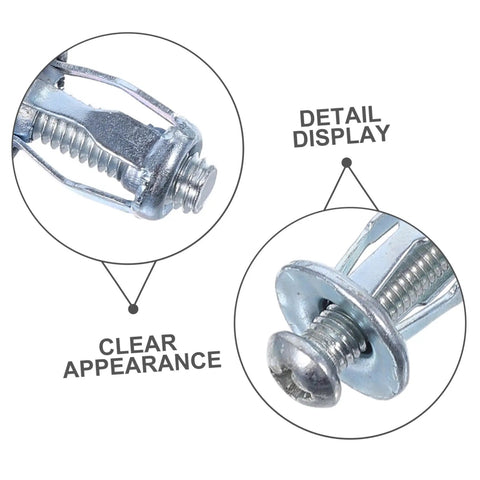 Petal Jack Nuts Expansion Kit 35pcs M4 M5 M6 For Hollow Wall And Plasterboard Easy Install Metal Petal Nuts for close-up detail