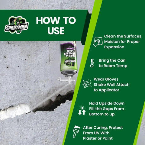 How to use Top Shelf Gaps And Cracks Filler Foam Heavyweight Polyurethane Expanding Sealant for insulating gaps.