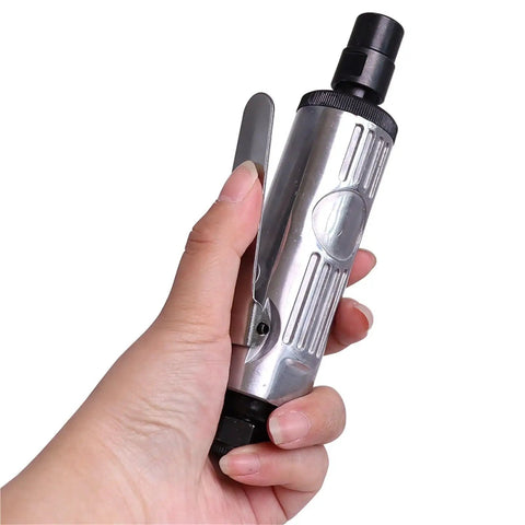 Amp Up Your Shop with This Hot Pneumatic Die Grinder Featuring Lightweight Design held in hand showing ergonomic grip.