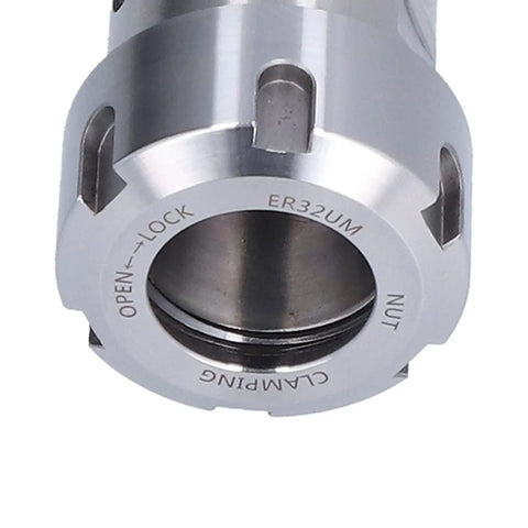 ER32 Floating Collet Chuck Holder For CNC Lathe Tapping And Milling Straight Shank Round Handle With Precision Vibration Absorbing Design In 20CrMrTi Steel close-up