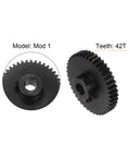 Mod 1 42 Tooth Pinion Gear 8mm Bore Hardened Steel Spur Gear For RC Cars And Trucks High Strength 45 Carbon Steel
