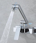 LZPHGB Black Wall Mounted Kitchen Faucet Foldable Dual Mode 360° Rotation Kitchen Sink Tap,Chrome with water flow.