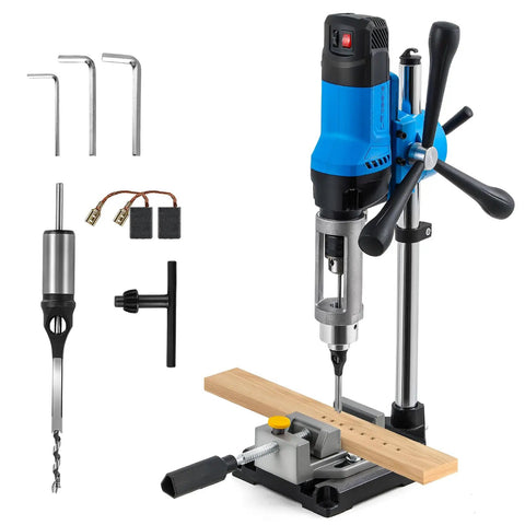 Benchtop Drill Press For Woodworking With Square Hole Mortising Converts Into A Mortiser With Square Bit 860W Electric Drill