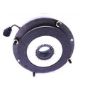 MIRGJK SDZ1 high electromagnetic brake motor, front view, power-off brake, black round housing
