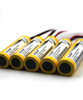5 Pack 1.2V 800mAh Ni-Cd AA Battery Replacement For Unitech And Lithonia Exit Sign Emergency Lights showing leads and connector
