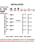 Installation guide for Industrial Pipe Shelf Kit With Wall Mount Brackets And Five Tier Open Shelves In Black Matte 68 Inches Tall