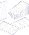 Premium Clear Furniture Leveler Pads 8 Pack Non Slip Rubber Wedges For Uneven Floors Trimmable Table Shims stacked in a group.