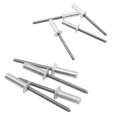 Watertight Aluminum Blind Rivets With Steel Mandrel Pack Of Fifty Three Sixteenths By Three Eighths Inch Closed End Pop Rivets for Metal