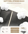 Puffer Backpack On Wheels For Women With Dual Opening Wheeled Laptop Travel Bag showing soft padded exterior features.