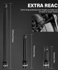 Heavy Duty Four Piece Three Eighths Inch Drive Impact Extension Bar Set With Universal Joint, extra reach extension tools