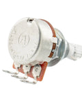 B25K Mini Pots 9.5mm Linear Taper Potentiometer with Split Shaft and M8 Thread for Electric Guitars, close-up