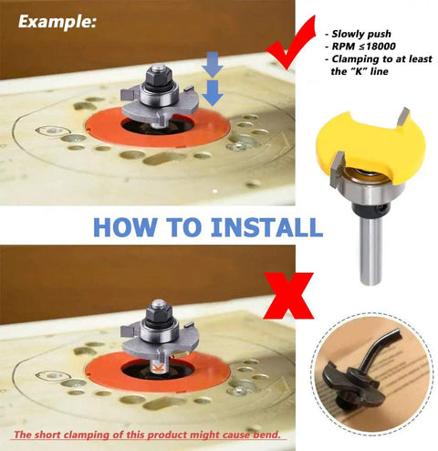 T Slot Router Bit With Bearing For Woodworking One Quarter Inch Shank Slot Cutter in router table installation guide