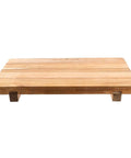 Acacia Wood Cutting Board With Feet 17 By 12 Inches Large Rectangle Heavy Duty Prep Board for indoor and outdoor kitchen use.