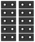 Anodized Aluminum Profile End Cap Kit, 10 Pcs For 3060 Frames With Double Holes, Alloy Metal Cover Plate For Industrial Frames, CNC Machines, And 3D Printers Linear Motion Components, black two-hole end caps