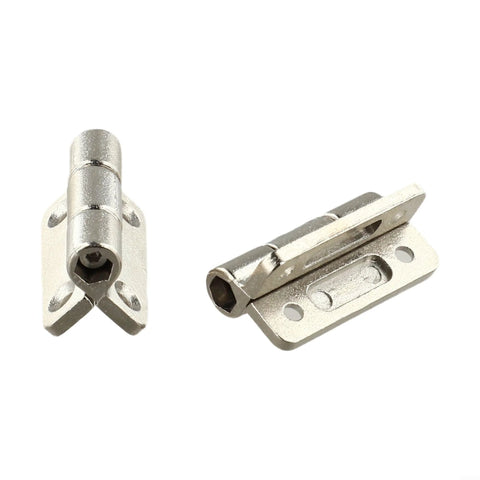 4 Pack Adjustable Torque Damping Cabinet Hinges Zinc Alloy Flat Positioning Hinges For Furniture Doors And Industrial Equipment 26X22MM Silver With Easy Hex Wrench Torque Adjustment, two unfixed pieces on a white background.