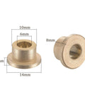 4 Pack Flange Sleeve Bearing 6mm x 10mm x 8mm Self Lubricating Bronze Bushing dimensions for machine shafts