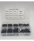 400 Piece Cross Pan Head Wood Screws Set Stainless Steel Self Tapping M2 And M2.6 Assortment Kit in box