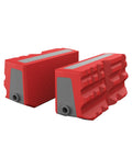 Heavy Duty Smart Jaws Bench Vise Sleeves Lock Down Firearms And Optics With Nine Precision Grooves, non-marring red rubber sleeves.