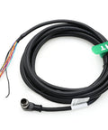 Coiled M12 A-Coded 12 Pin Male 90 Degree To Flying Leads GPIO Power Cable for Zebra FXR90 RFID Reader, 3m length, for industrial use