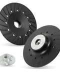 2 Pack 4.5 Inch Angle Grinder Backing Pad With 5/8-11 Thread, Ribbed Turbo Pad For Fiber Discs, Non Slip Design visible