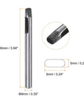Leather Oval Hole Punch 6x5mm Belt Hole Puncher - Oblong Hollow Punch Tool for Leather Crafting displayed with dimensions