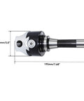 R8 Shank Boring Head Set With Carbide Boring Bars, 3 Inch Head, 3/4 Inch Bore, side view showing precise 0.0005 inch graduations