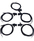Five Pack U Slot Photoelectric Switch Sensor With NPN Output, Optical Sensor For Precise Object Detection, NO NC Adjustable, DC 5 To 24V, No Fuss Easy Setup, Reliable Industrial Automation Sensor For Conveyors, Machinery, And Robotic Systems, five black cabled sensors